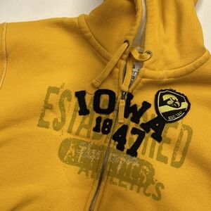 Iowa Hawkeyes J. America Vintage‎ Full Zip Sherpa Hoodie Sweatshirt Size Large